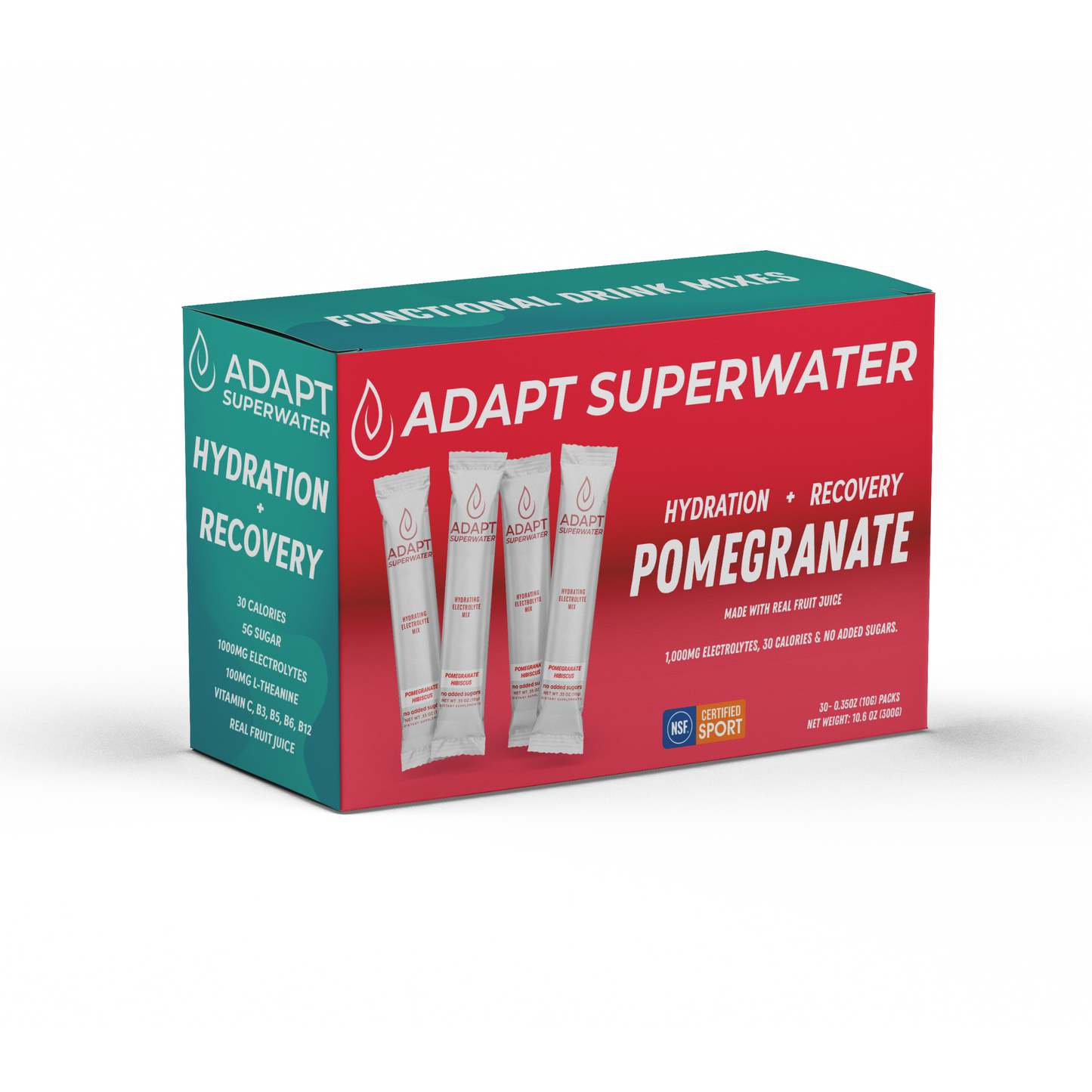 [Pre-Order] ADAPT SuperWater - POMEGRANATE Hydration & Recovery Electrolyte Mix